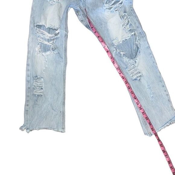 One x One Teaspoon Lonely Boys Light Wash Distressed Denim Jeans Relaxed Sz 27 - Picture 7 of 10